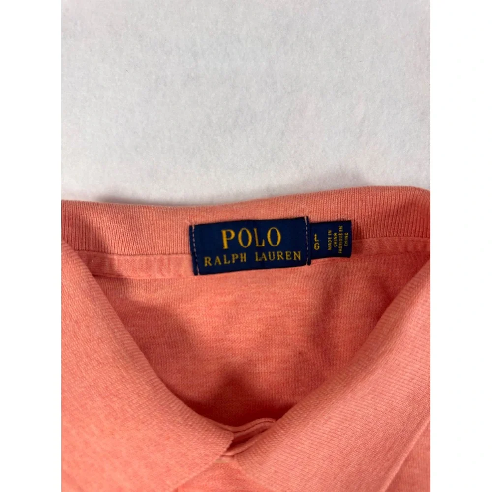 Polo Ralph Lauren mens Large Coral Cotton Short‎ Sleeve Polo Shirt